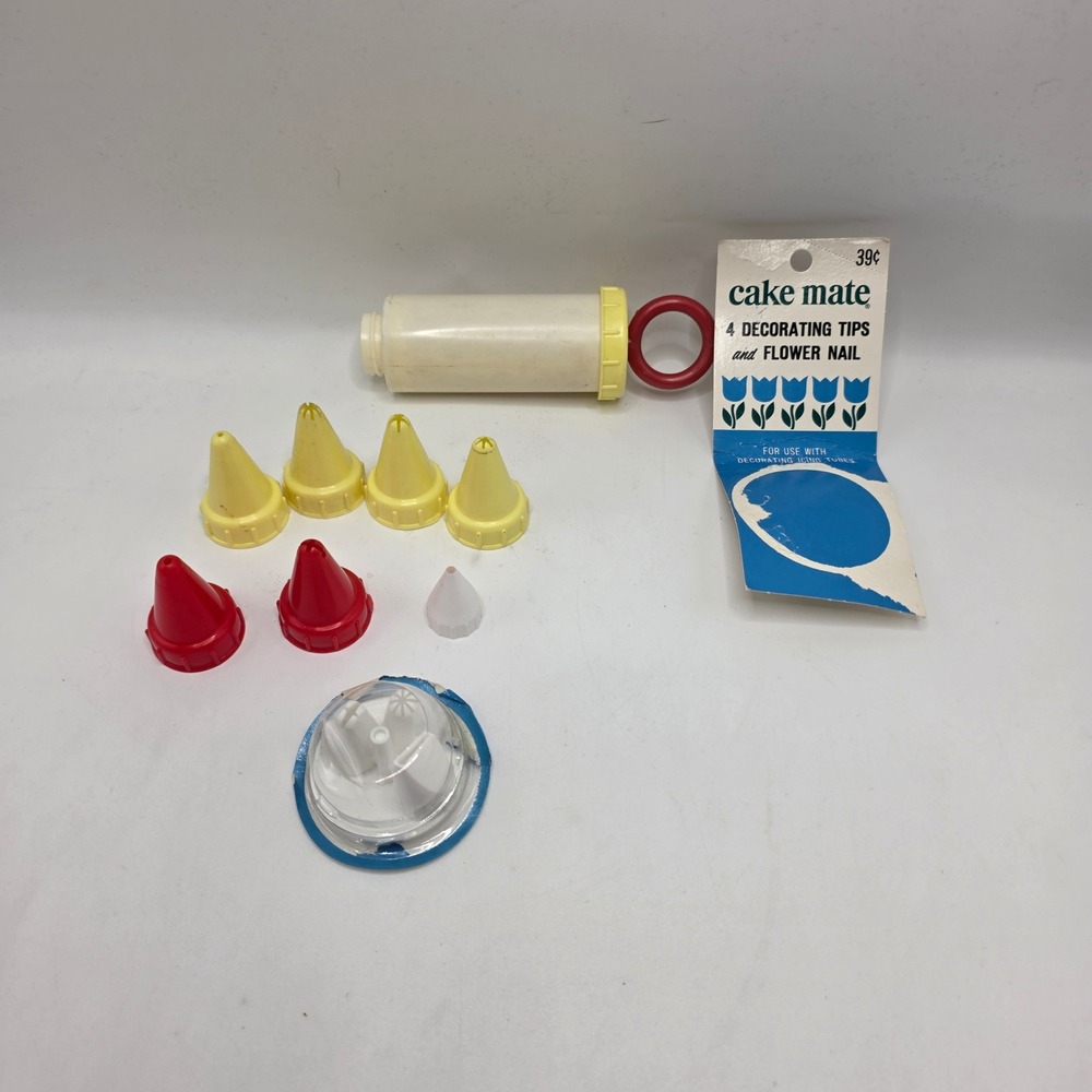 Cake Mate Vintage Decorating Tips Set Multicolor Retro Kitchen Baking Tool Lot